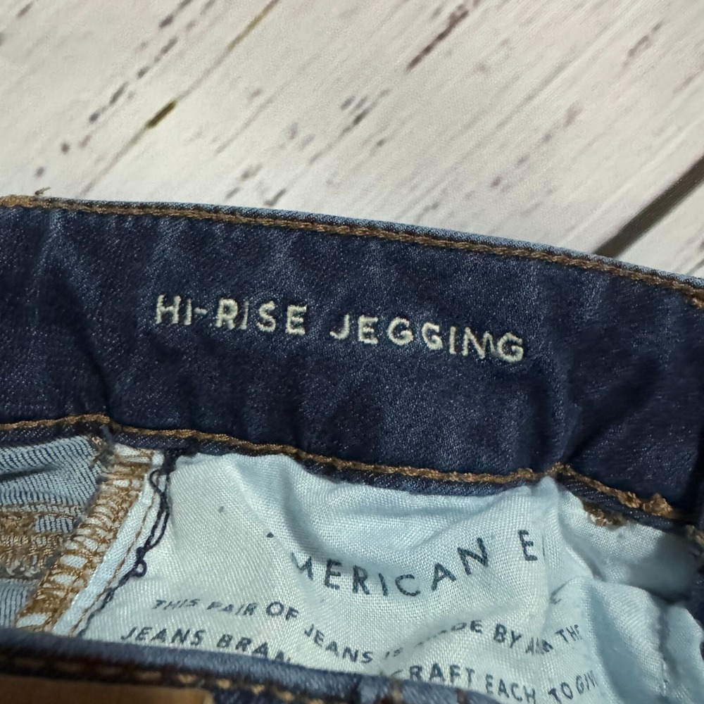 American Eagle Jeans‎ Next Level Stretch Jegging Distressed High Rise Women's 4 - Picture 8 of 16